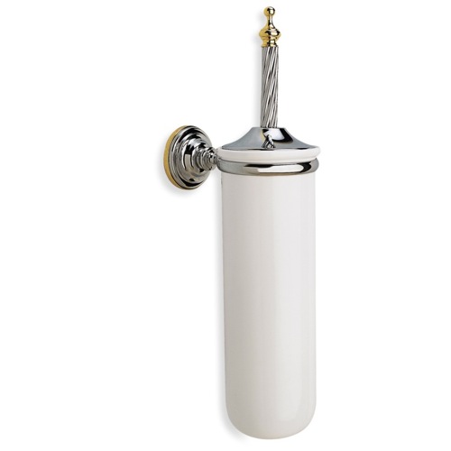 Toilet Brush, StilHaus G12, Wall Mounted Round Classic-Style Ceramic Toilet Brush Holder G12